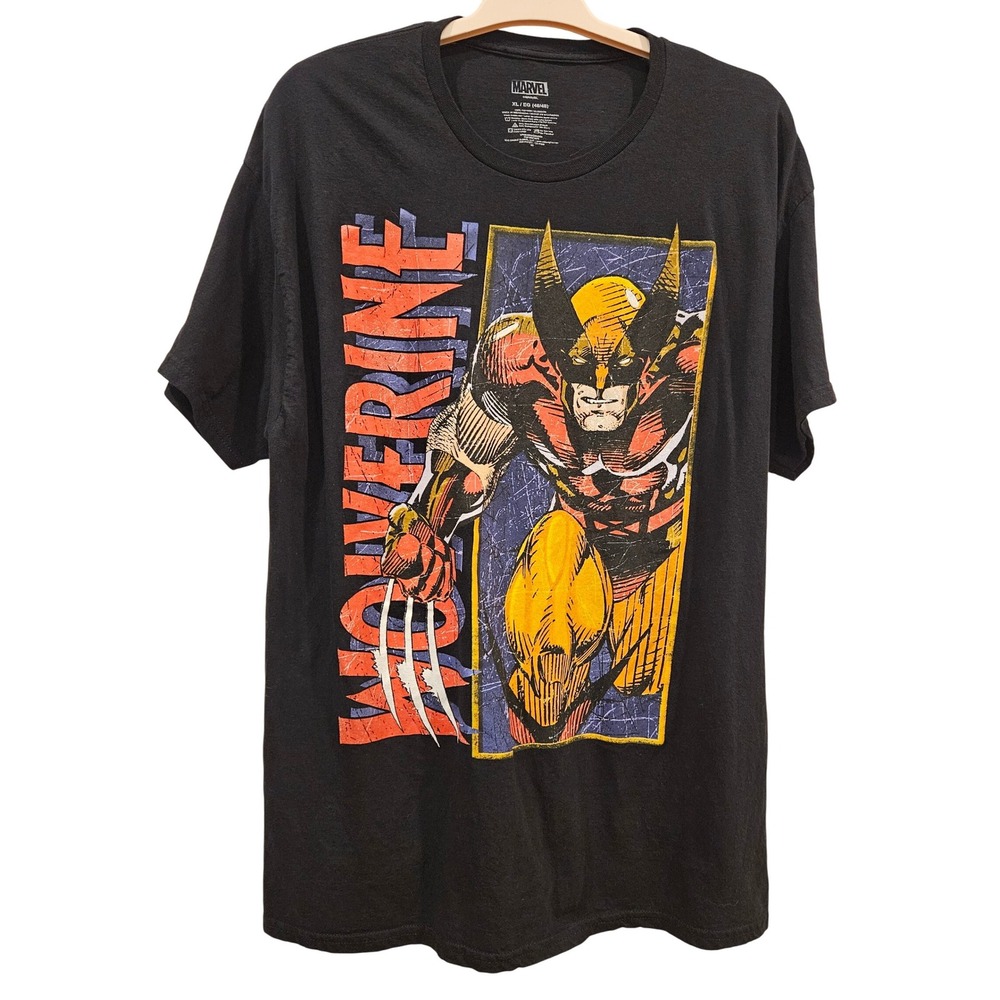 Marvel Wolverine Graphic T Shirt Comic Book Superhero Black Mens XL